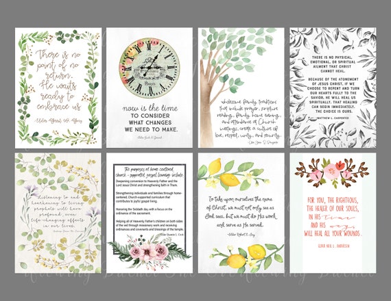 5x7 Jpegs Instant Download Includes 28 Unique Designs October 2018 LDS General Conference Quotes Complete Bundle