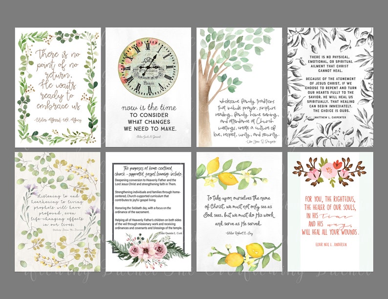 5x7 Jpegs Instant Download Includes 28 Unique Designs October 2018 LDS General Conference Quotes Complete Bundle