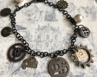 Steampunk Charm Bracelet