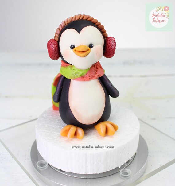 Penguin Fondant Cake Topper Handmade Etsy