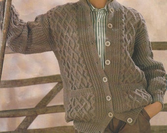 DPTO — White Wool Knit Double Zip Balloon Shaped Aran