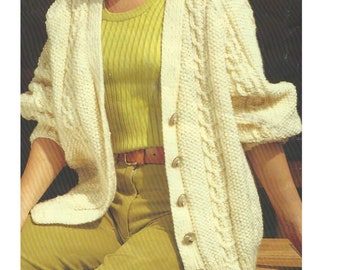 used vintage アラン編み ケーブル Ｖネック プルオーバー ニット aran WOOLLEN MILLS（アランウーレンミルズ） ニット セーター