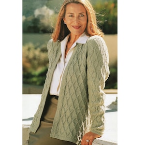 Ladies aran cardigan knitting patterns uk sales