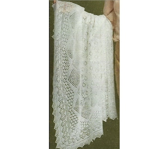 Baby Cobweb Heirloom Wedding Ring Shawl PDF Knitting Pattern in English 812