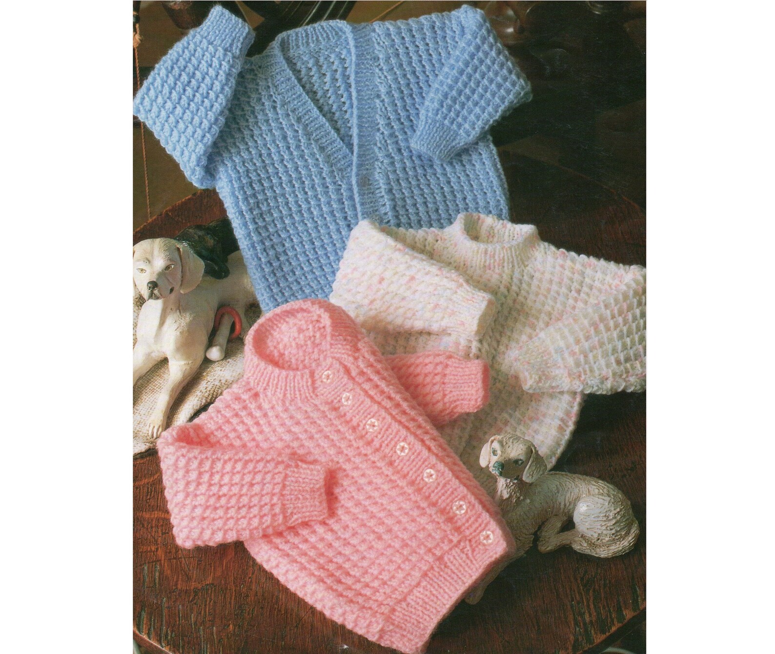 Easy Knit PDF Baby Cardigan Sweater Knitting Pattern DK 1622 Boys