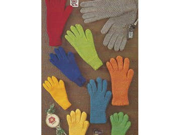 Family Gloves Knitting Pattern: 5 Sizes in DK 8ply (PDF Pattern) 943 in English