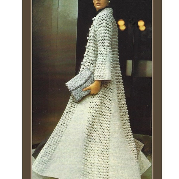 PDF Ladies Evening/Wedding Coat Crochet Pattern in DK 32-38" 870