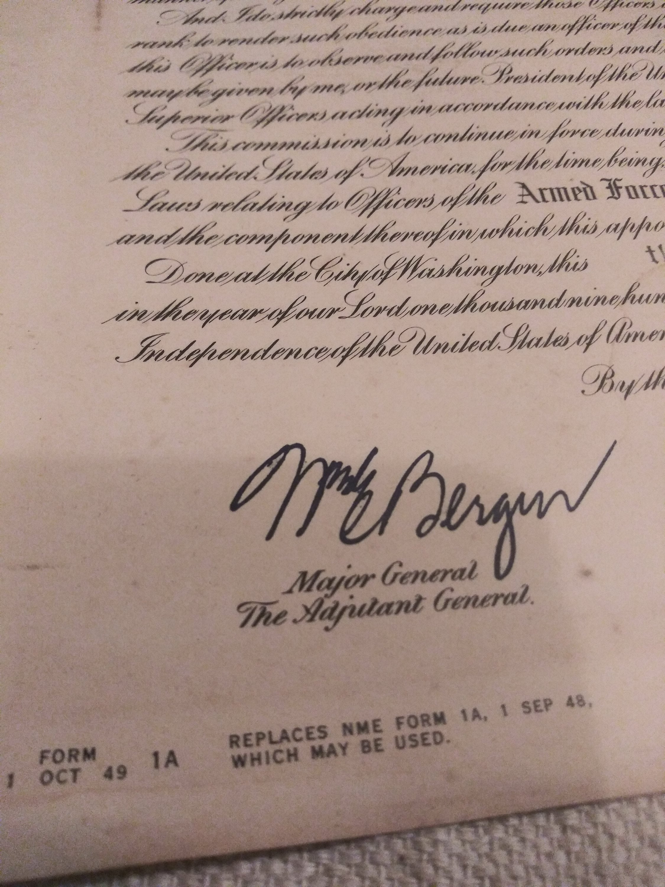 World War II Presidential Seal Documents Signed by Secretary