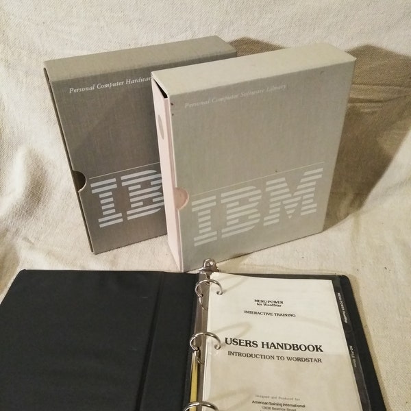 Collectible 1982 first edition IBM 3.0 and Wordstar user manuals