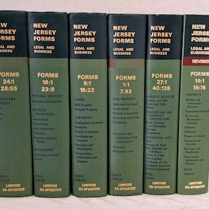 6 vintage New Jersey Law Books