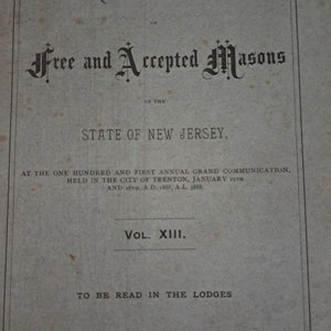 1888 atti della gran loggia dei massoni liberi e accettati