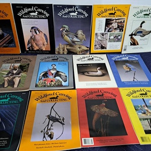 13 delen van het tijdschrift Wood Fowl Carving And Collecting