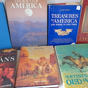 Collection of 7 large American History And Art Books