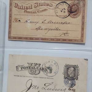 22 XIX-wieczne amerykańskie karty pocztowe z lat 1873-1902
