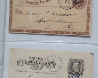 Tarjetas postales de los Estados Unidos del siglo XIX de 1873 a 1902