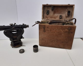 1920s Beger surveyor Transit with original wood case