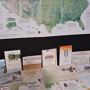 Collection of 62 vintage National Geographic Society maps