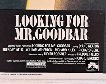 4 NSS 映画「ミスター・グッドバーを探して」ポスター - Etsy 日本