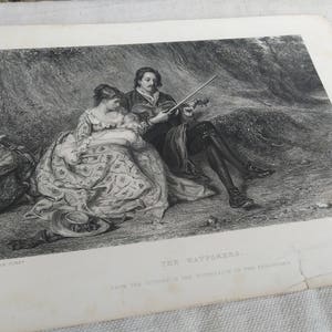 1873 The Wayfarers An etching by J Stephenson