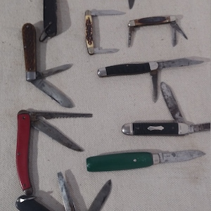 Collection of 10 antique pocket knives