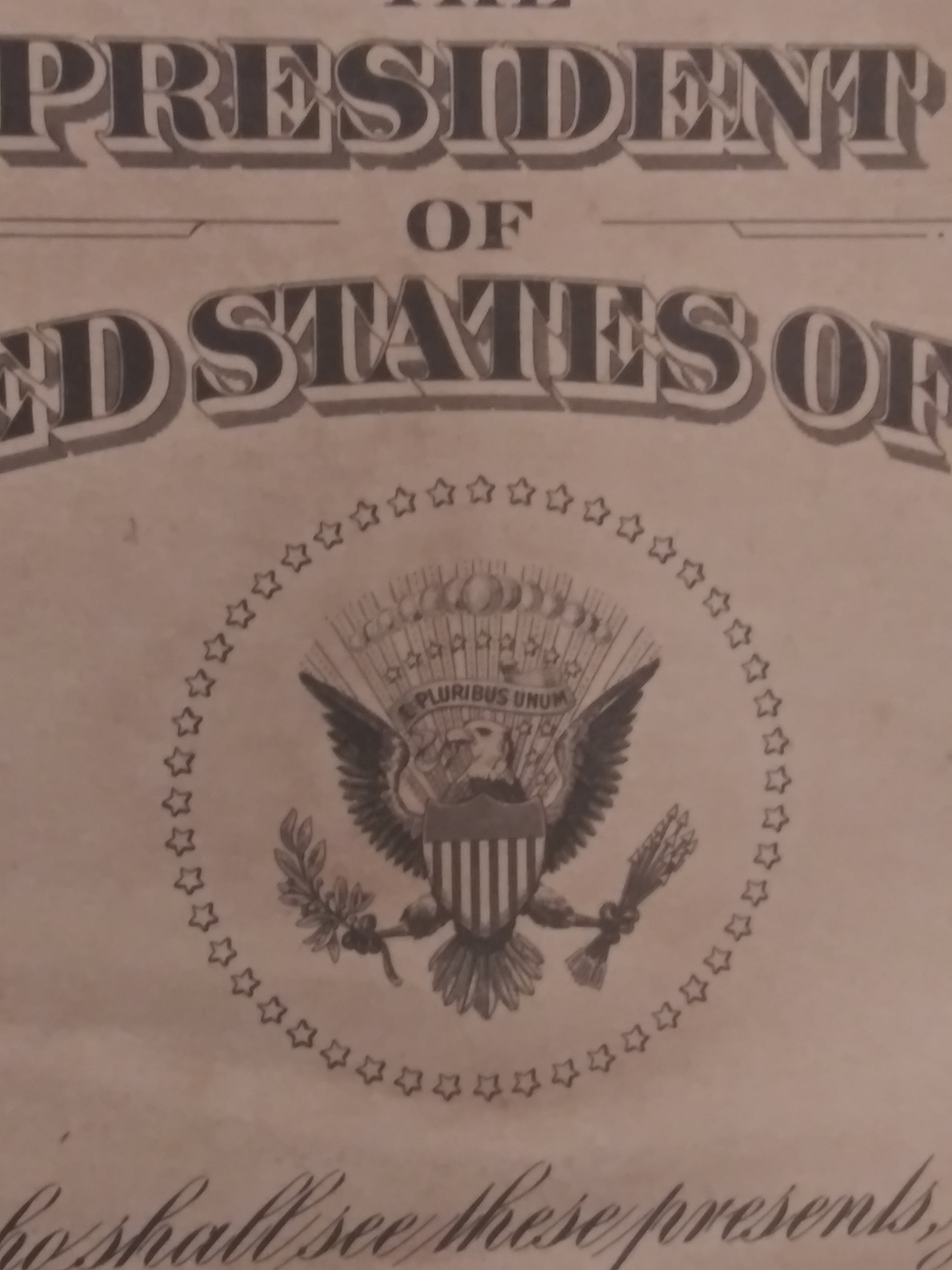1950 年代のアメリカ陸軍長官、陸軍大将、参謀総長が署名した第
