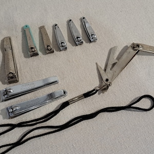 Set of 8 vintage nail clippers