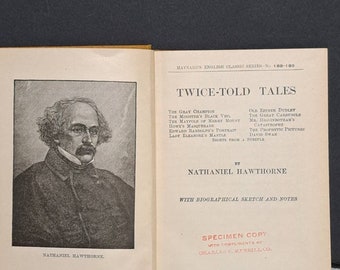 Spécimen de copie de 1897 de Twice-Told Tales de Nathaniel Hawthorne