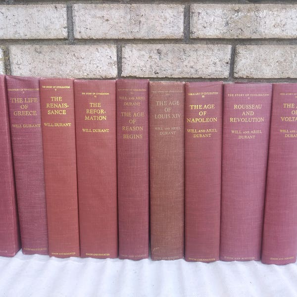 9 volumes of The Story Of Civilization