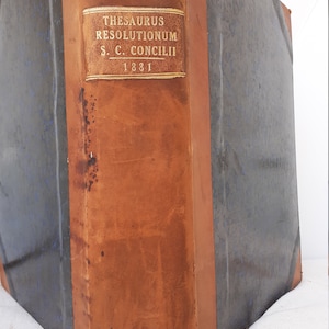 1881 Vatican publication Acts Of The Roman Congregation or Thesaurus Resolutionum Sacrae Congregationis Concilii