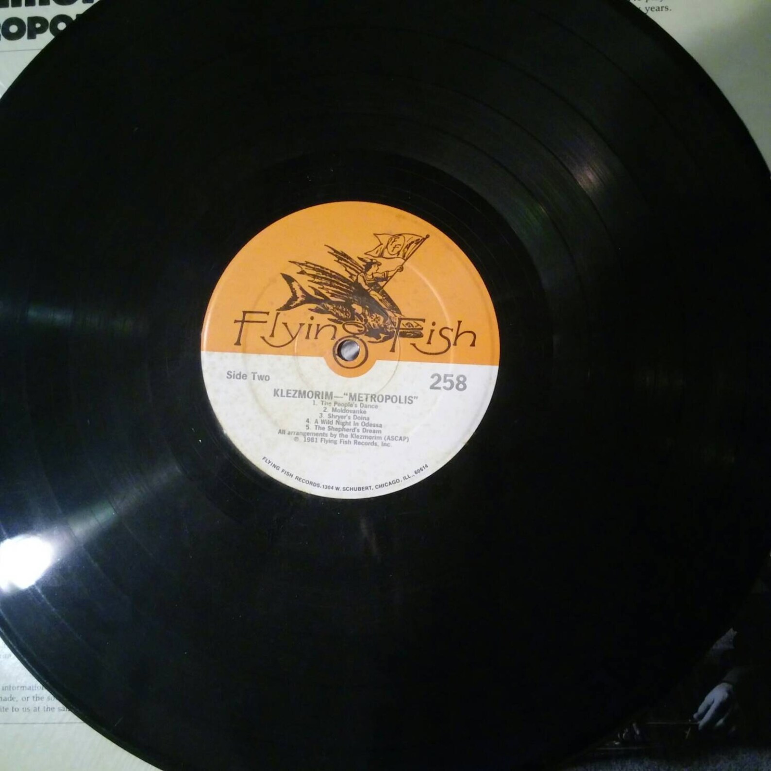 1981 Flying Fish Records Production the Klezmorim Metropolis Etsy