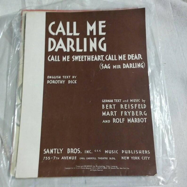 Set of 5 pieces of vintage sheet music from the 1920s and 1930s image 4