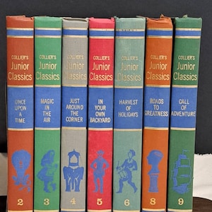 7 volume collection of Collier&#39;s Junior Classics published 1962