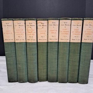 9 volume set of Secret Memoirs of The Court   # 886 of 1000 sets printed for the grolier society