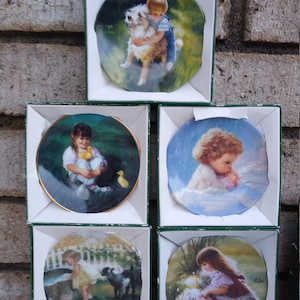 Verzameling van 5 kleine collectibleborden van donald Zolan in beperkte oplage