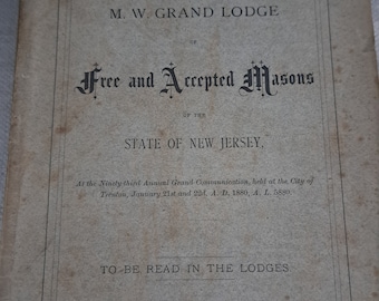 Actas de 1880 de la gran logia de los masones libres y aceptados