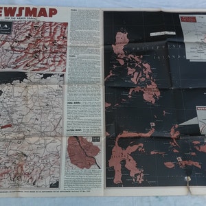 1944 Newsmap For The Armed Forces