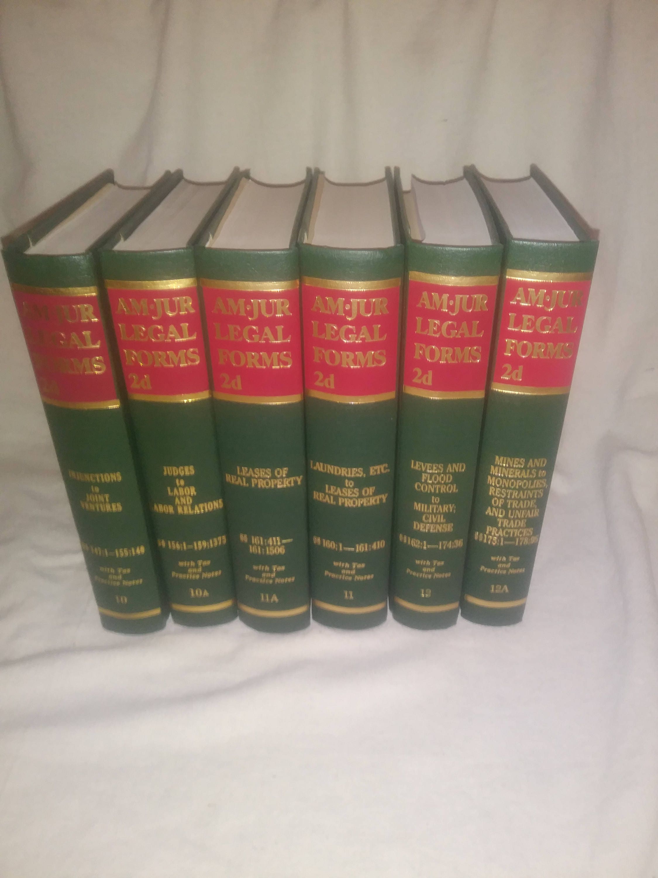 12A Legal to AM-JUR 10 volumes Forms 2d 12A volumes Forms Legal 2d 10 to AM-JUR