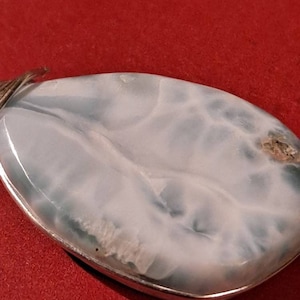 Natural larimar pendant necklace