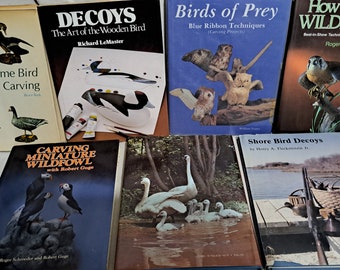7 libros grandes para tallar y pintar aves y señuelos