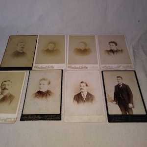 8 victorian style cabinet cards