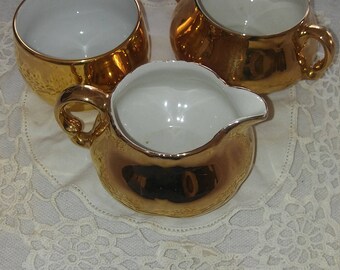 1940s royal worchester gold tone tea set