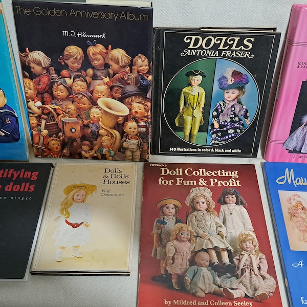 8 modern and vintage books on Dolls and Figures