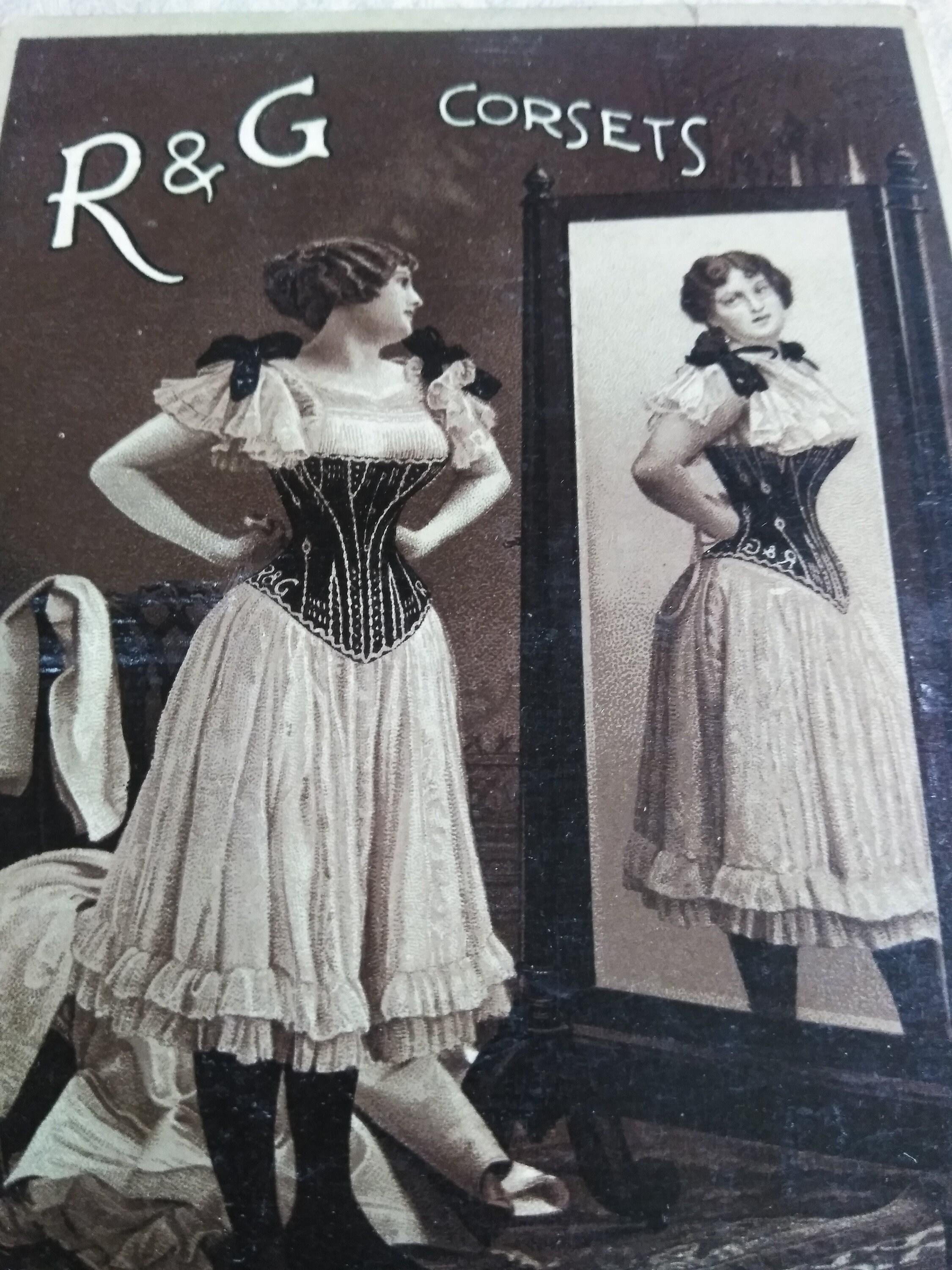 Antique R & G Corsets Advertising Card Etsy