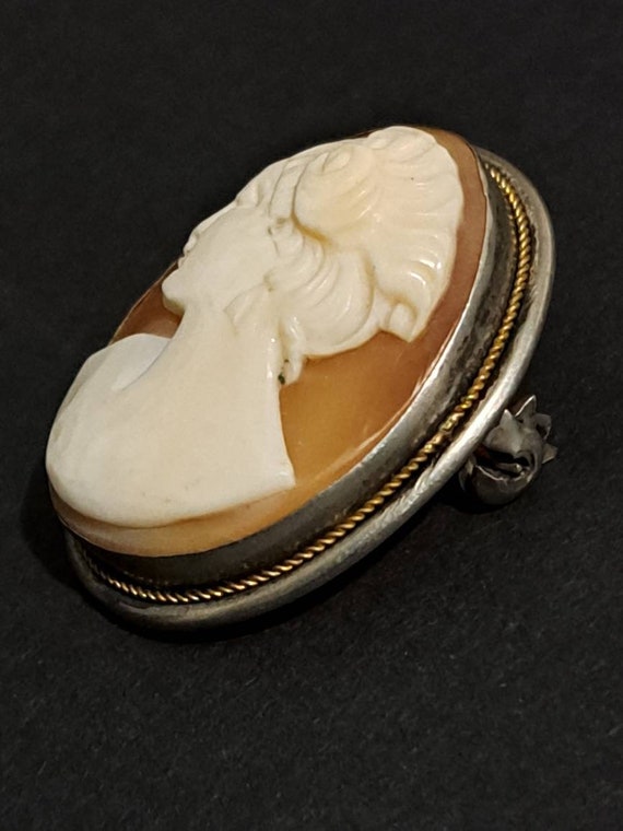 19th century shell cameo broach - image 2