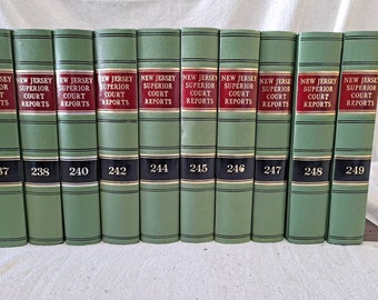 Verzameling van 10 vintage New Jersey-wetboeken J14