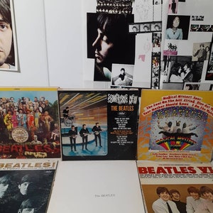 Collection of 6 vintage Beatles Vinyl albums