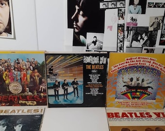 Collection of 6 vintage Beatles Vinyl albums