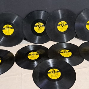 9 post war MGM 78 Rpm records