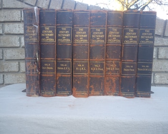 Complete 8 volume set The Century Dictionary And cyclopedia 1898-1999