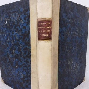 1848 Rebound copy Vatican publication Acts Of The Roman Congregation or Thesaurus Resolutionum Sacrae Congregationis Concilii